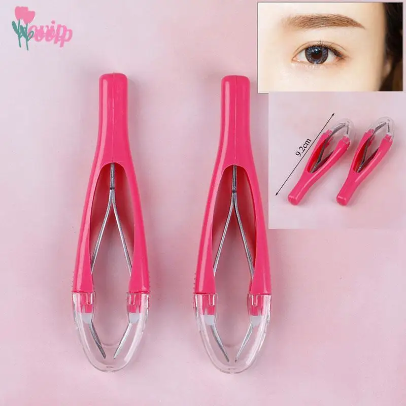 1Pc Automatically Eyebrow Tweezers Retractable Stainless Steel Slant Tip Hair Removal Eyebrow Tweezer Makeup Tool