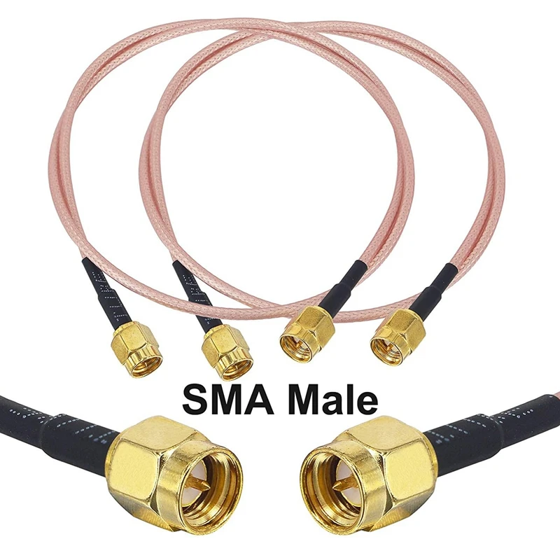 4x cabo sma macho wifi cabo antena 50 cm cabo coaxial sma macho para sma macho conector coaxial sma macho rg316 sma macho