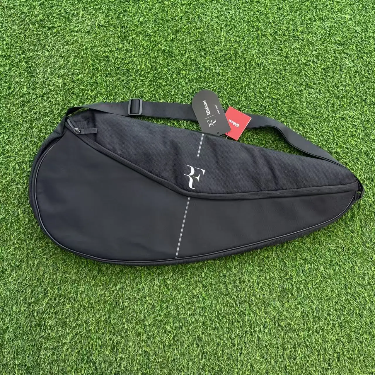 Wilson RF Racquet Cover Black Multi-functional Tennis Racket Cover Men and Women Single Tennis Racket Bag Single Shoulder Bag