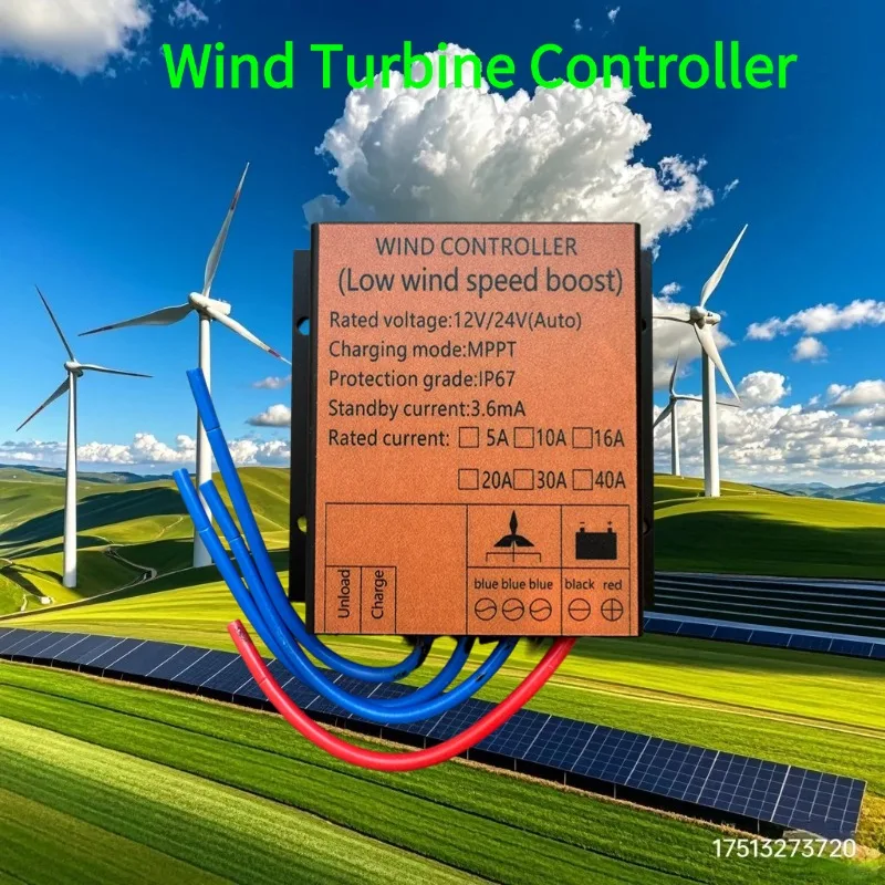 

1000-5000W MPPT Charge Controller 12V/24V AUTO 48V 10A-40A Wind Turbine Generator Water Proof Regulator Rectifier Factory Price
