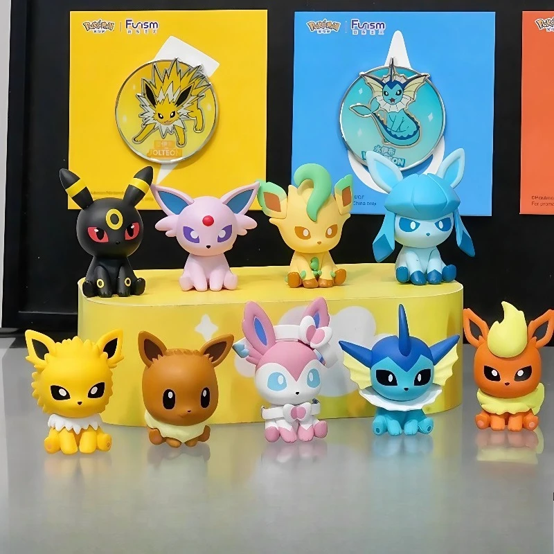 

Pokemon Eevee Family Anime Figure Gashapon Capsule Toys Mini Doll Blind Box Toy Collection Ornaments Kids Gifts