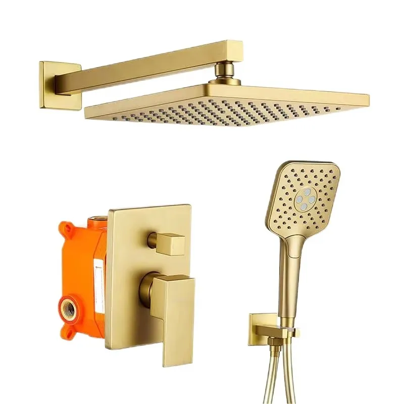 Good Selling 10 Inch Ultra-Thin Water Saving Top Spray Shower Head Air Pressurized Massage Pattern Chrome Surface
