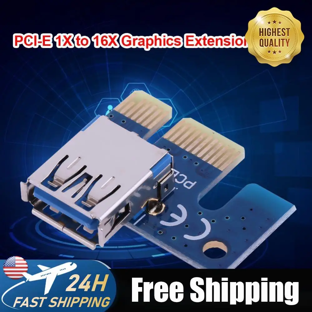 

Fast Reading Writing Speed Low Loss PCI E X1 Adapter PCIe 1X to USB 3.0 Adapter for PCI Express Riser Mining Miner