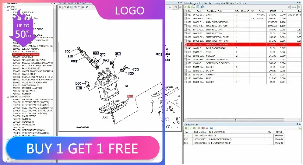 

Каталог запасных частей SpecDiag Kubota KUK UK 2021р.