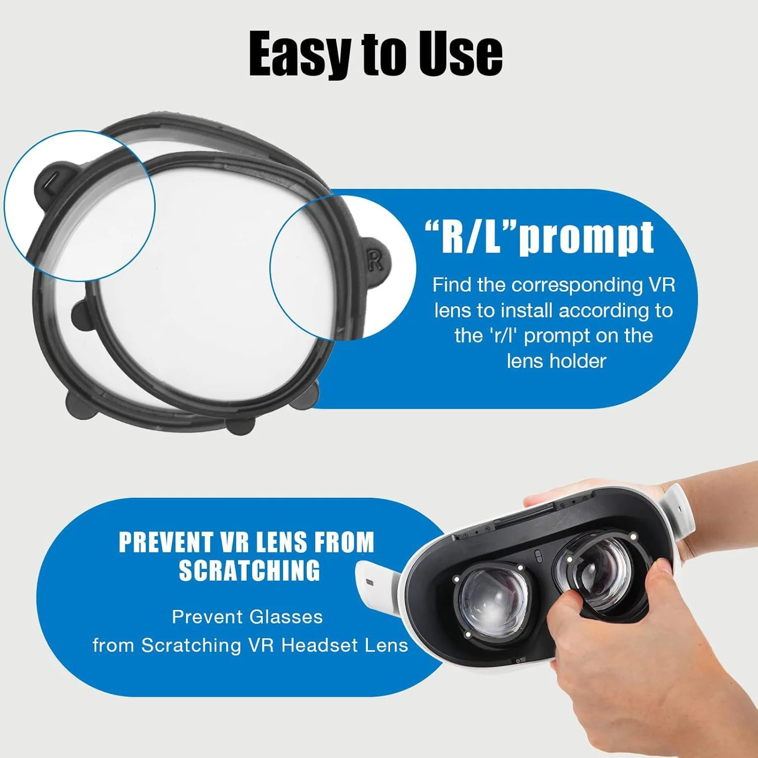 Custom Lenses For Meta Quest 2/Quest 3S VR Glasses Myopia Hyperopia Astigmatism Anti-Blue Anti-Glare Magnetic Lens Accessories