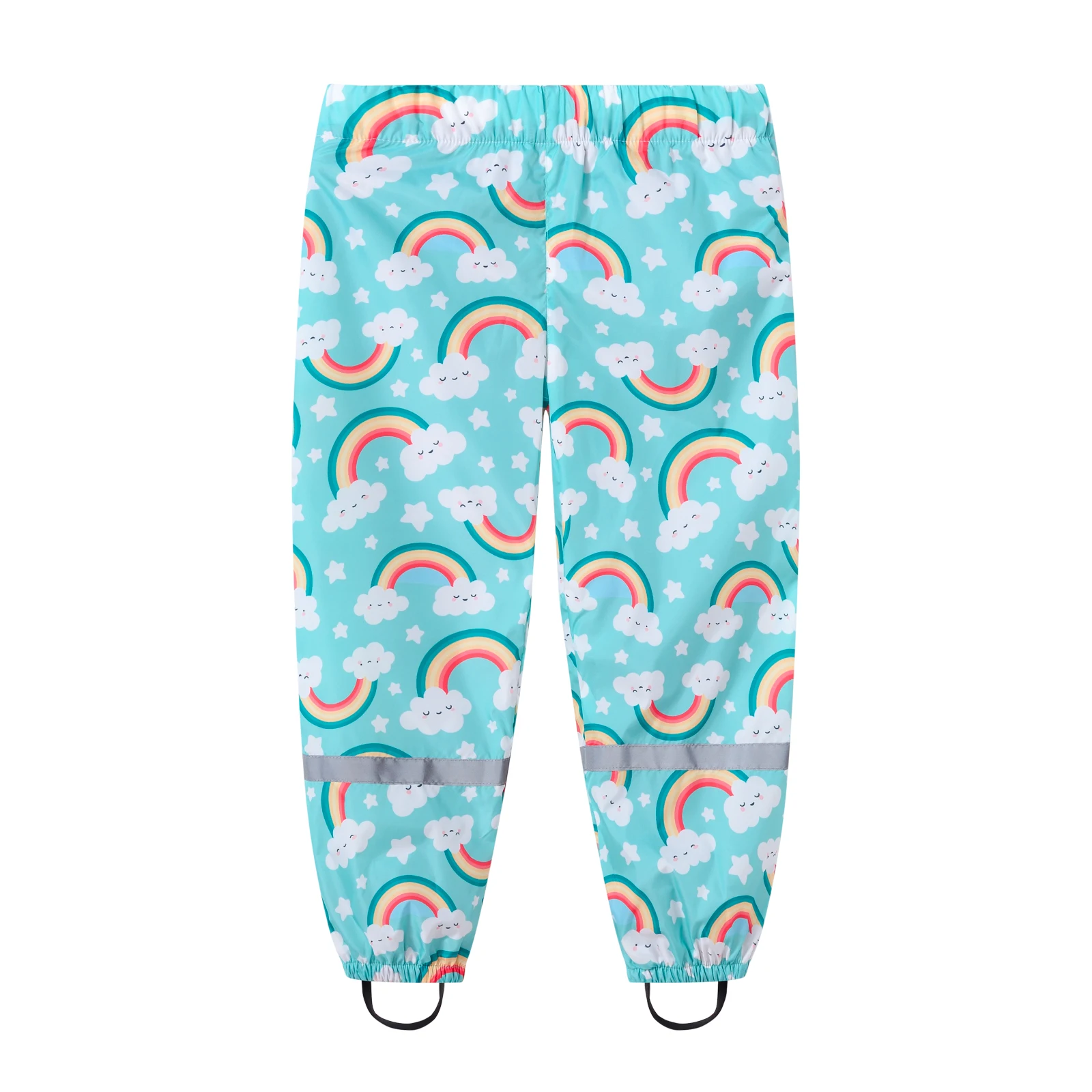 Boys and girls cute printed elastic waist pedal Joker casual pants waterproof pants