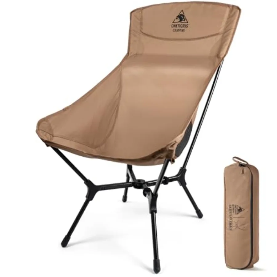 

OasisFlex Camping Chair, High Back Folding Chair with Carry Bag, Great for Camping, Beach, Picnic, Park, Lawn, Sports and Outdo