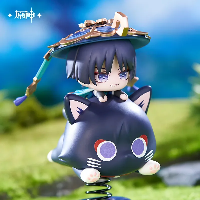 Sunsyea Genshin Impact Official Merch miHoYo Original Authentic Wanderer Hu Tao Tartaglia Q Version Figure Doll Desktop Ornament view 3