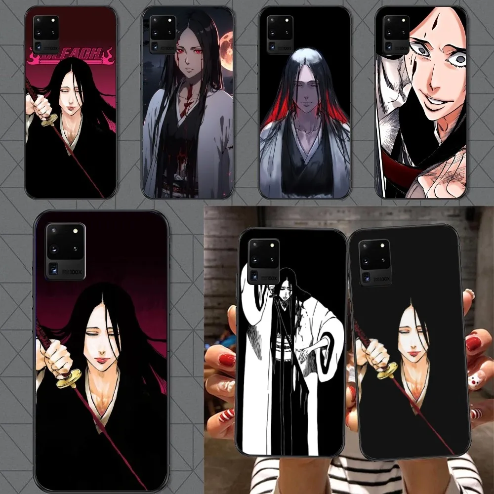 Bleach Unohana Mobile Cell Phone Case for Samsung A91 A81 A73 A72 A71 A30S A20 A12 A13 A52 A53 4G 5G Black Phone Cover Funda