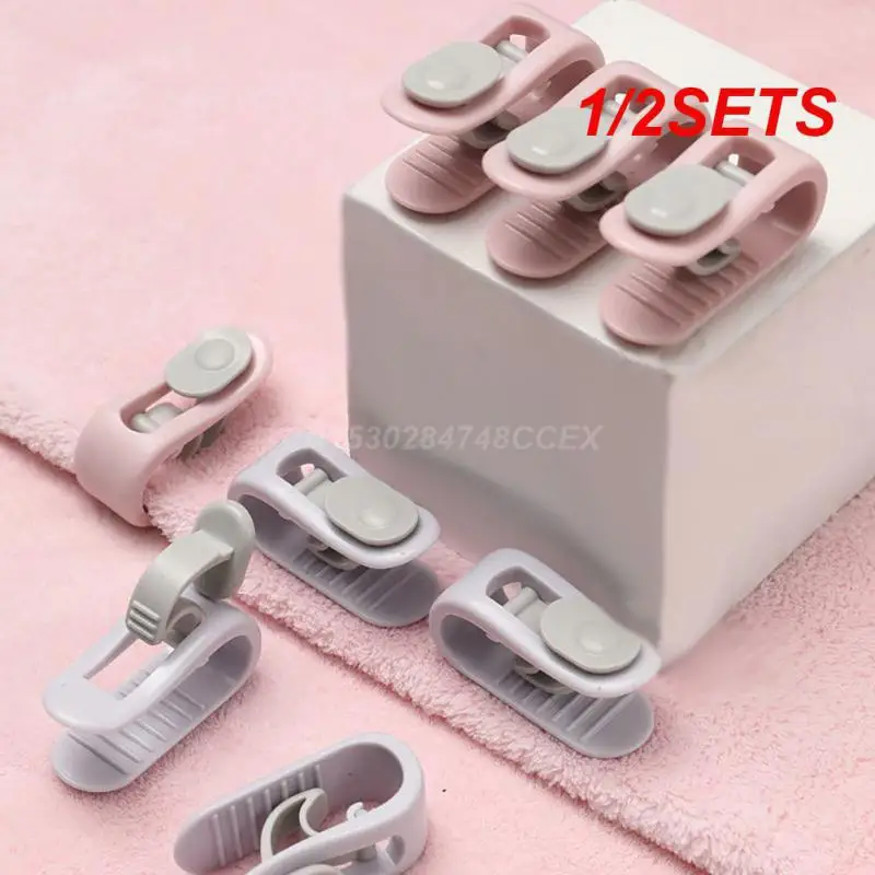 1/2SETS Anti-run Device Convenient Easy-to-use Needleless Blanket Fastener Duvet Sheet Fixer Home Improvement Trending