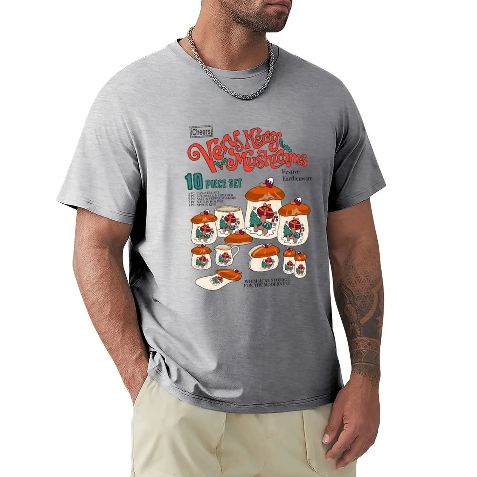 Very Festive Mushrooms T-Shirt quick-drying animal prinfor boys t shirts for men pack