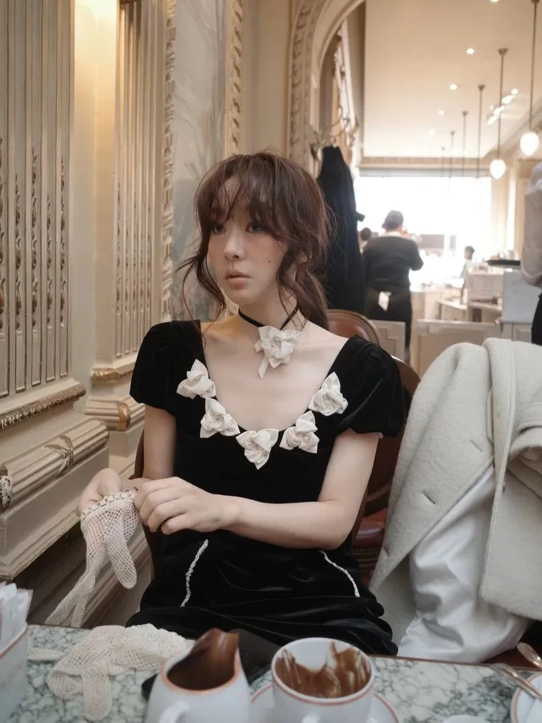 

Новая женская юбка MOSA2026 из бархата Дондэмун с высокой талией, А-силуэт, с объемным 3D-принтом в виде цветов