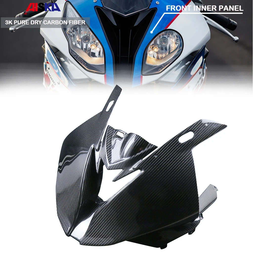 Motorcycle Body Fairing Front Inner Panel Air Intake Nose Cover 3K Pure Dry Carbon Fiber For BMW S1000RR 2015 2016 2017 2018