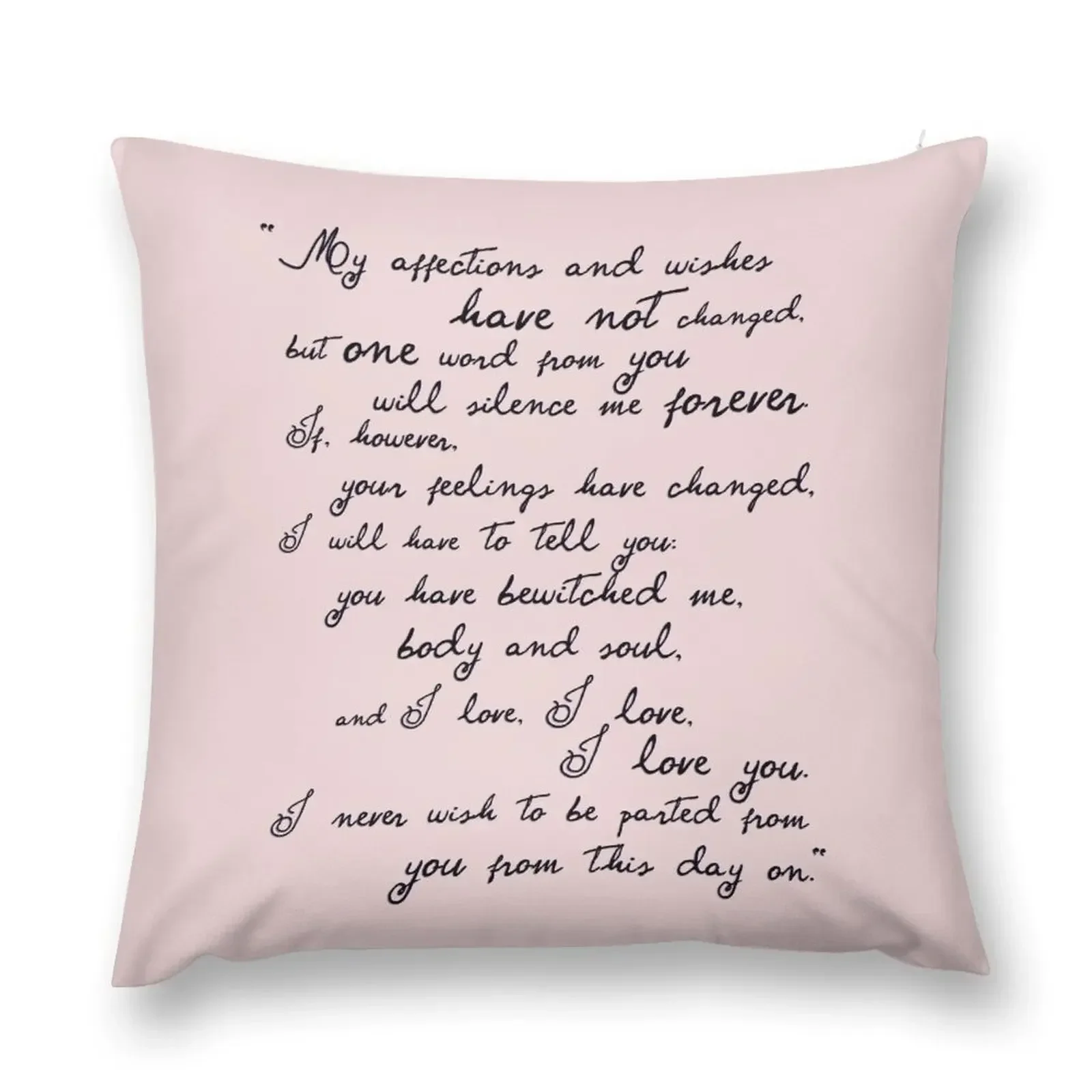 Pride and Prejudice, Darcy (black) Quote Throw Pillow christmas ornaments 2025 Custom Cushion Photo Pillows Aesthetic pillow