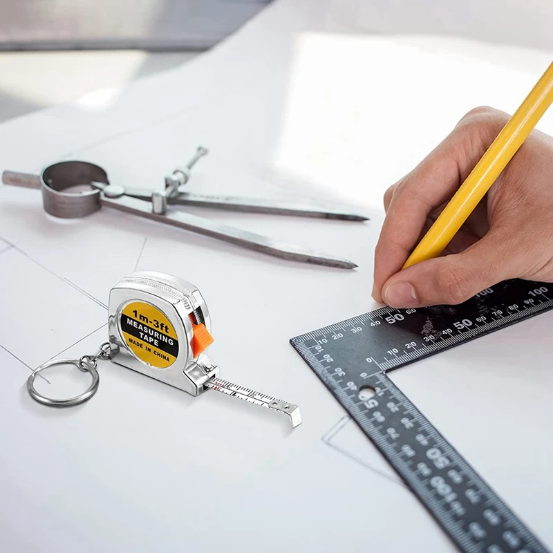 50 Pcs Keychain Tape Measure Tape Measure Functional Pocket Tape Measure Small Tape Measure Retractable For Adult Kids