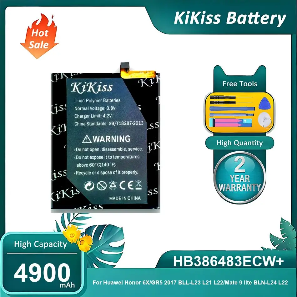 Аккумулятор HB386483ECW+ для Huawei Honor 6X / GR5 2017 BLL-L23 L21 L22 / Mate 9 lite BLN-L24 L22 L21 / G9 plus / Maimang 5