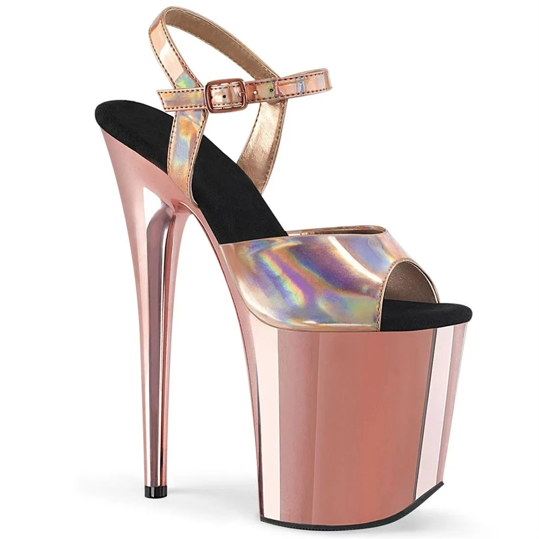 20cm Sexy Fetish 8 Inches Dress Platform Sandals Peep Toe Pole Dance Shoes  Women Stripper Models Show Nightclub Exotic Bride