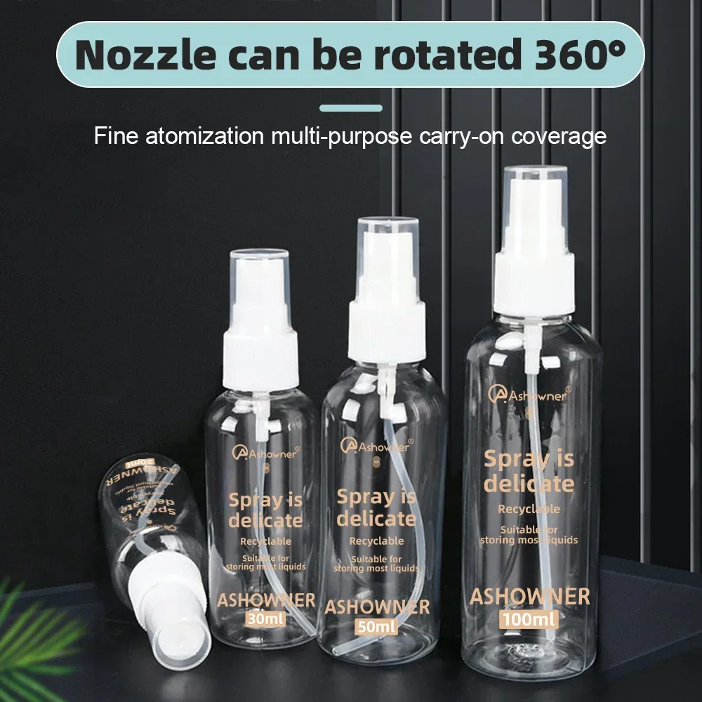 20/30/50/100ml Refillable Bottles Transparent Plastic Perfume Atomizer Mini Empty Spray Bottle Portable Travel Accessories