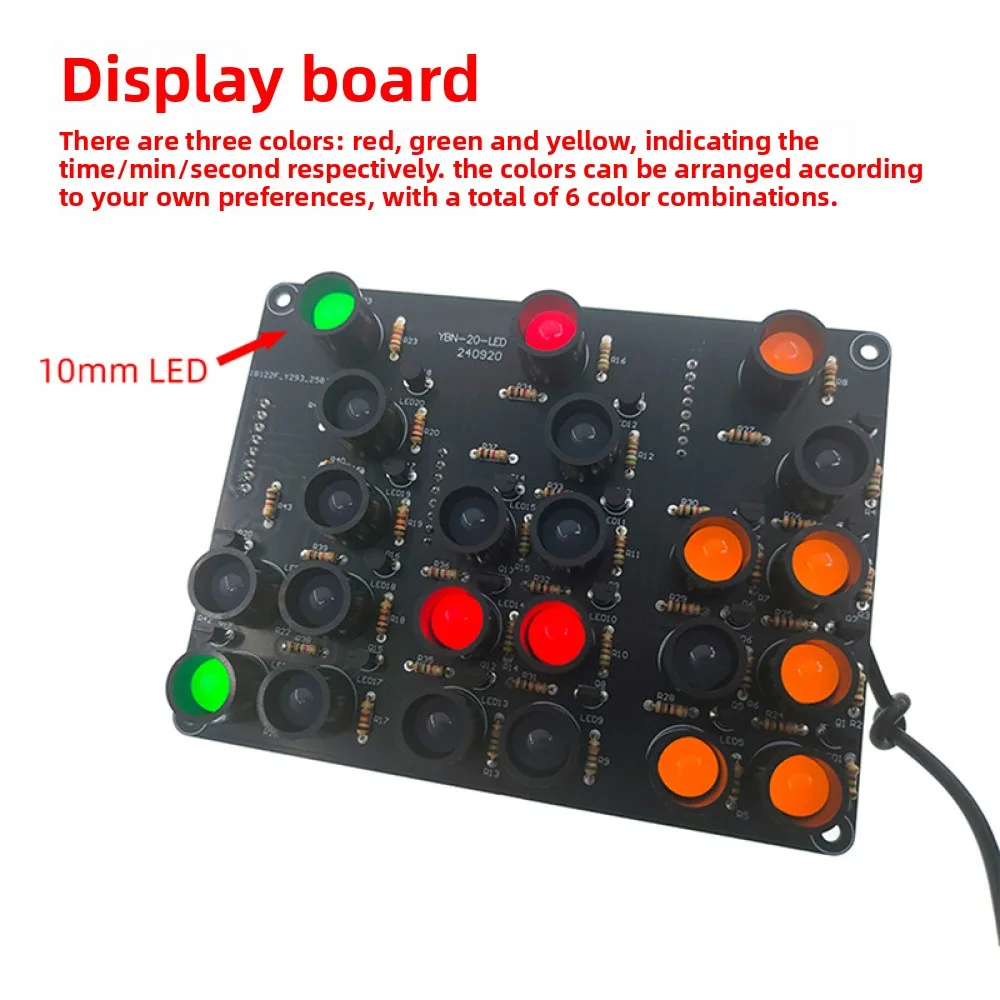 DC5V DIY Binary Clock Alarm Clock Soldering Practice Kit For Learning Electronic Component Kit USB Interface Clock Module Kit