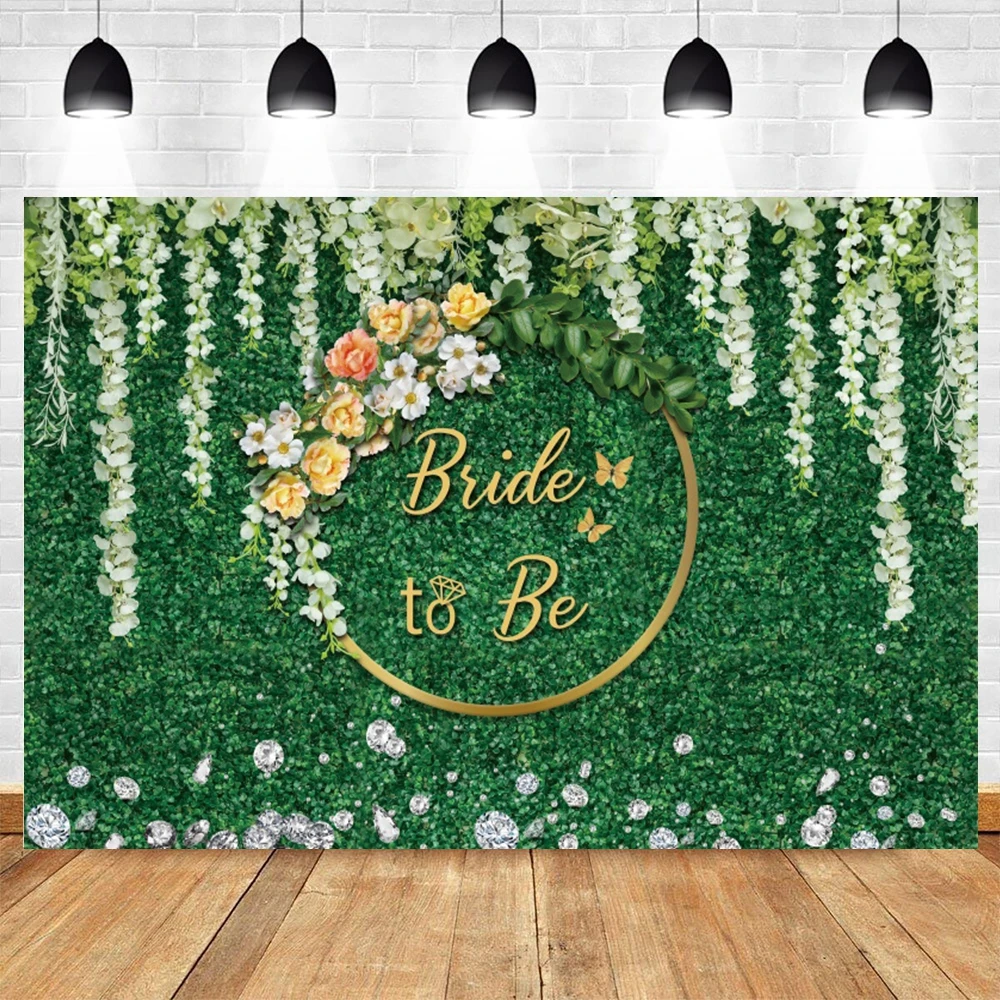 

Wedding Summer Scene Grass Green Leaves Flower Photography Backdrop Bride Baby Shower Birthday Party Decor Background Photos St