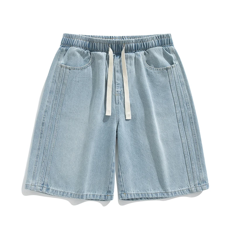 

Summer Outdoor Sports Casual Loose Comfortable Breathable Casual Shorts Men's Fashion Trend Versatile Five Quarter Denim Shorts