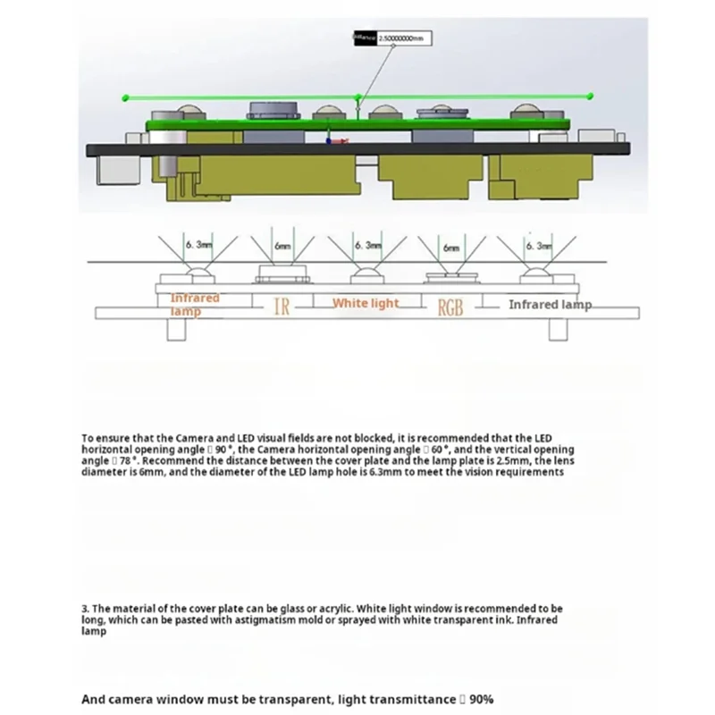 CEA Modul Pengenalan Wajah HLK-FM888 Kamera Teropong 3D Deteksi Langsung Interkom Visual Kunci Pintu Pintar USB Audio & Video