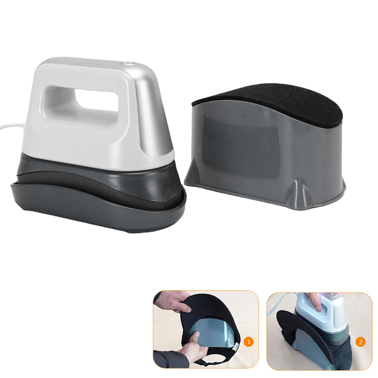 【New】Mini Heat Press Machine for Caps Hat Portable Handheld with 3 Heating Levels Auto Off Mini Portable Hat Heat Press