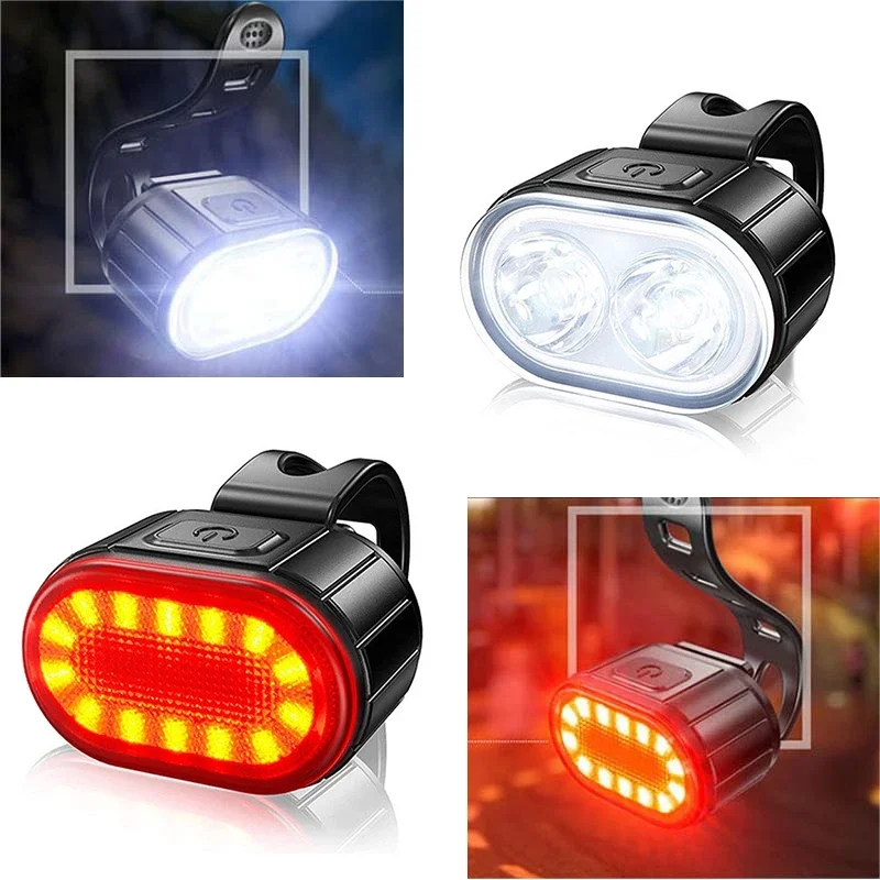 AliExpress UK Bicycle Lights LED Bike Lamp USB Rechargeable Bicycle Front and Rear Light Front Lamp Taillight