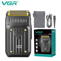 VGR Shaver Professional Razor Electric Shaver Portable Shaving Machine Rechargeable Reciprocating Razor LED Shaver for Men V-363