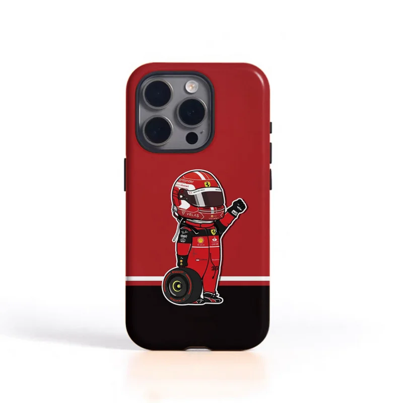 حافظة هاتف F1 No.11 لهاتف iPhone16ProMax 15 14 14 12mini 7Plus XR 2in1 حافظة لامعة قوية