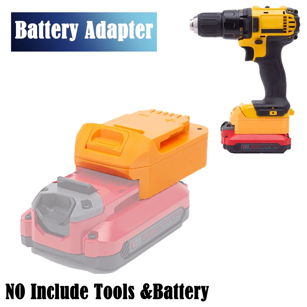 

Battery Adapter Converter For Craftsman 20V Li-ion Battery to for DeWalt 18V Power Tool Accessories (Batteries not included)