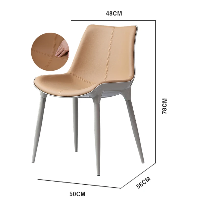 Sedia con accento moderno Design lussuoso Poltrona reclinabile Lounge Mobili da giardino per esterni Terrazza Plastica Sedie Da Cucina Sala da pranzo