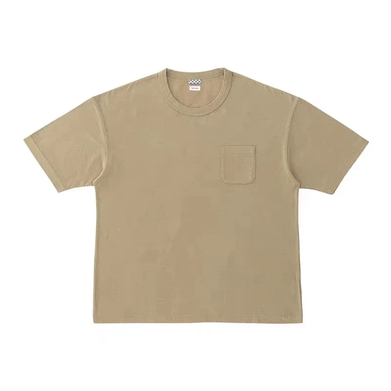 VISVIM FIL 22SS SUBLIG JUMBO earth color base combed cotton pocket round neck short-sleeved T-shirt