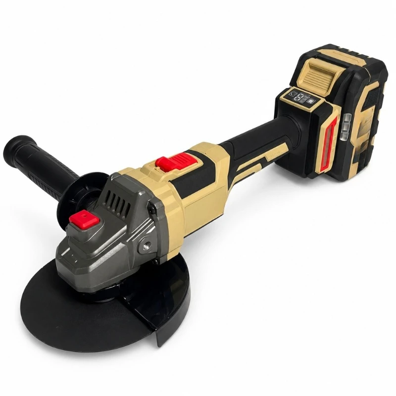 Super large motor brushless lithium battery angle grinder with digital display 6-speed adjustment