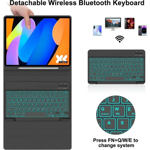 Imagen 2 del producto Funda para tableta Lenovo Xiaoxin Pad 11 pulgadas 2024 2025, funda para teclado desmontable para Lenovo Tab M11 / Idea Tab 11"" con ranura para bolígrafo