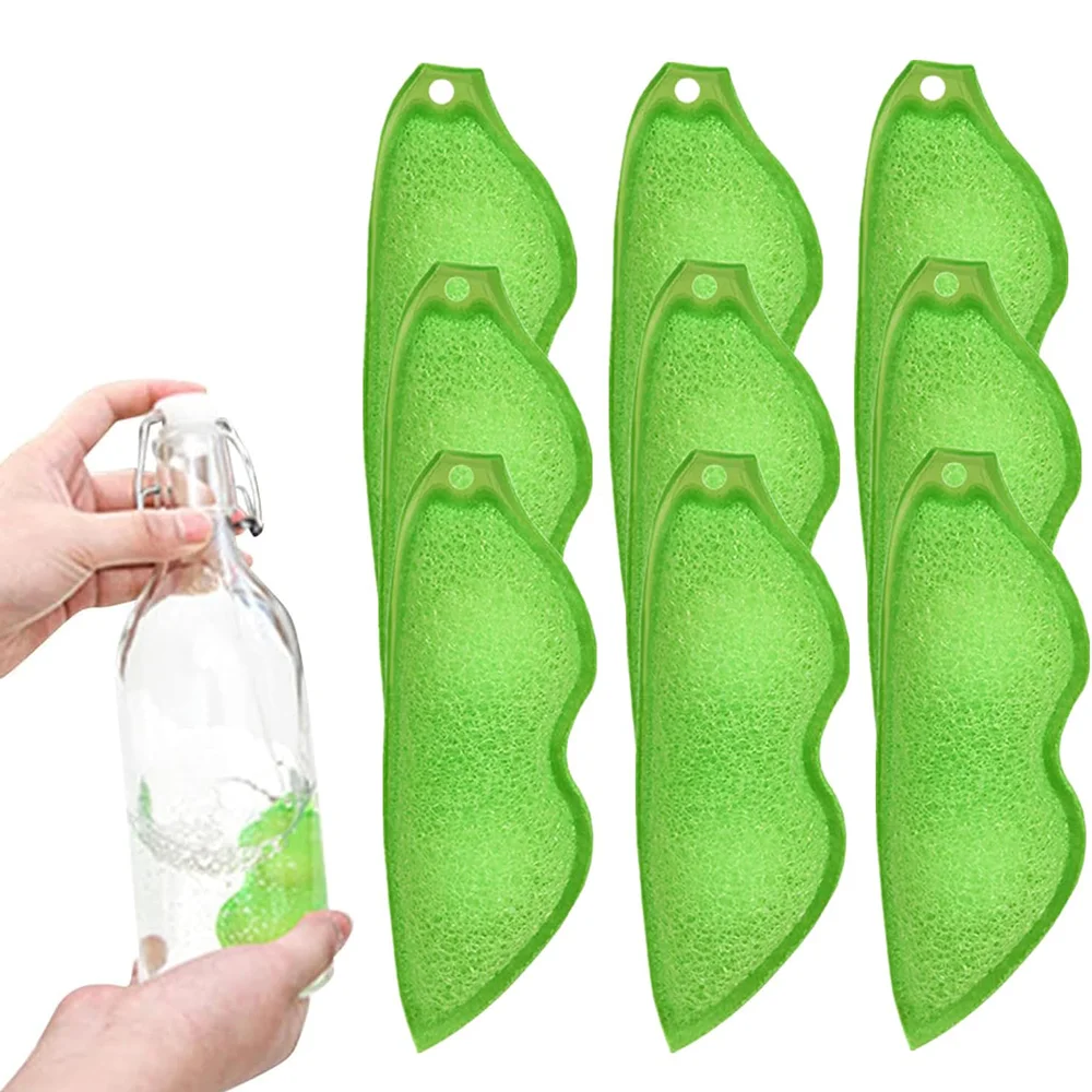 Pea Cleaning Sponge Kitchen Cup Cleaning Brush Coffee Tea Wine Drink Glass Bottle Cleaner Brush Cup Scrubber Cleaning Gadgets