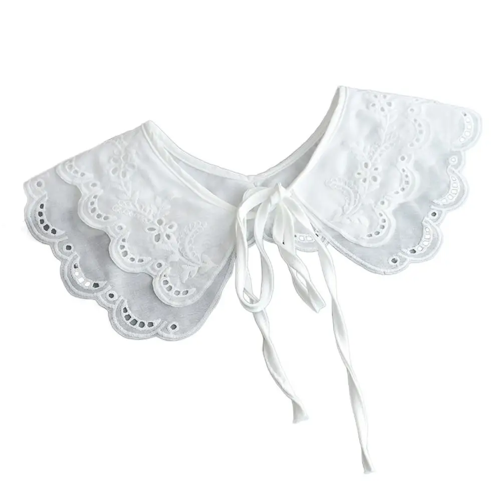 Neck Scarf Cotton Fake Collar DIY Detachable False Collar Lapel Half Shirt Women Girls