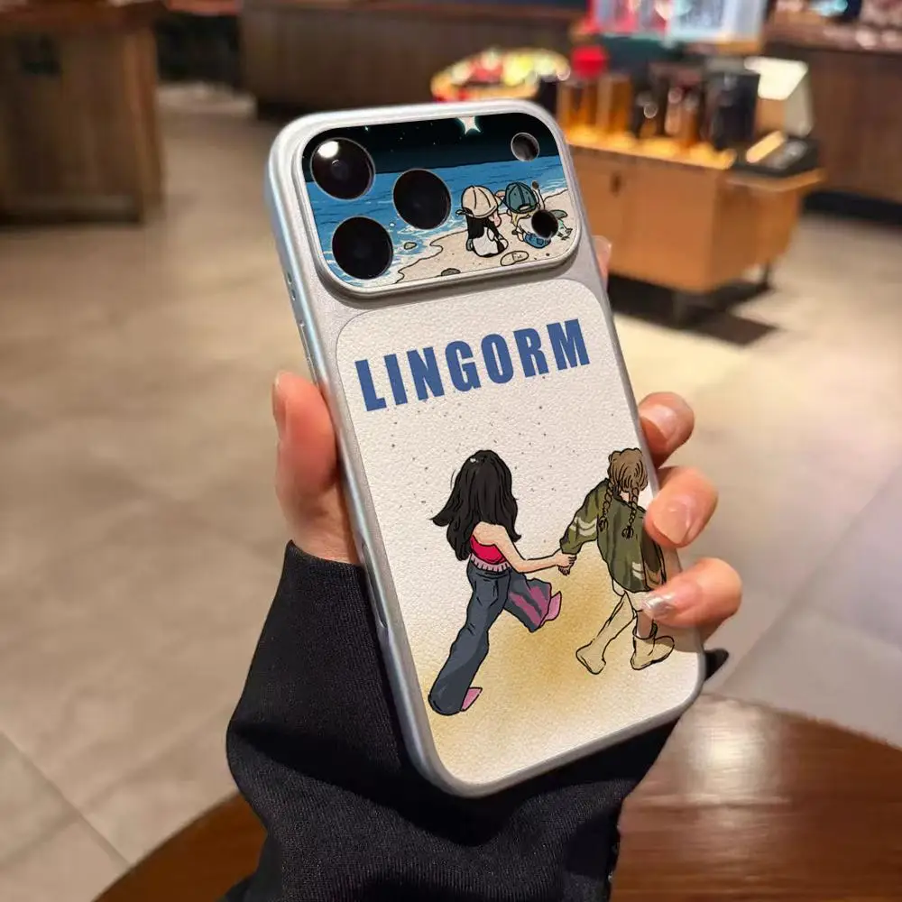 The Secret Of Us LingOrm Same Phone Case Electroplated Silver Lambskin Shell FOR IPhone 17 16 15 14 12 17Pro 15 16 Plus 13 11 Pr