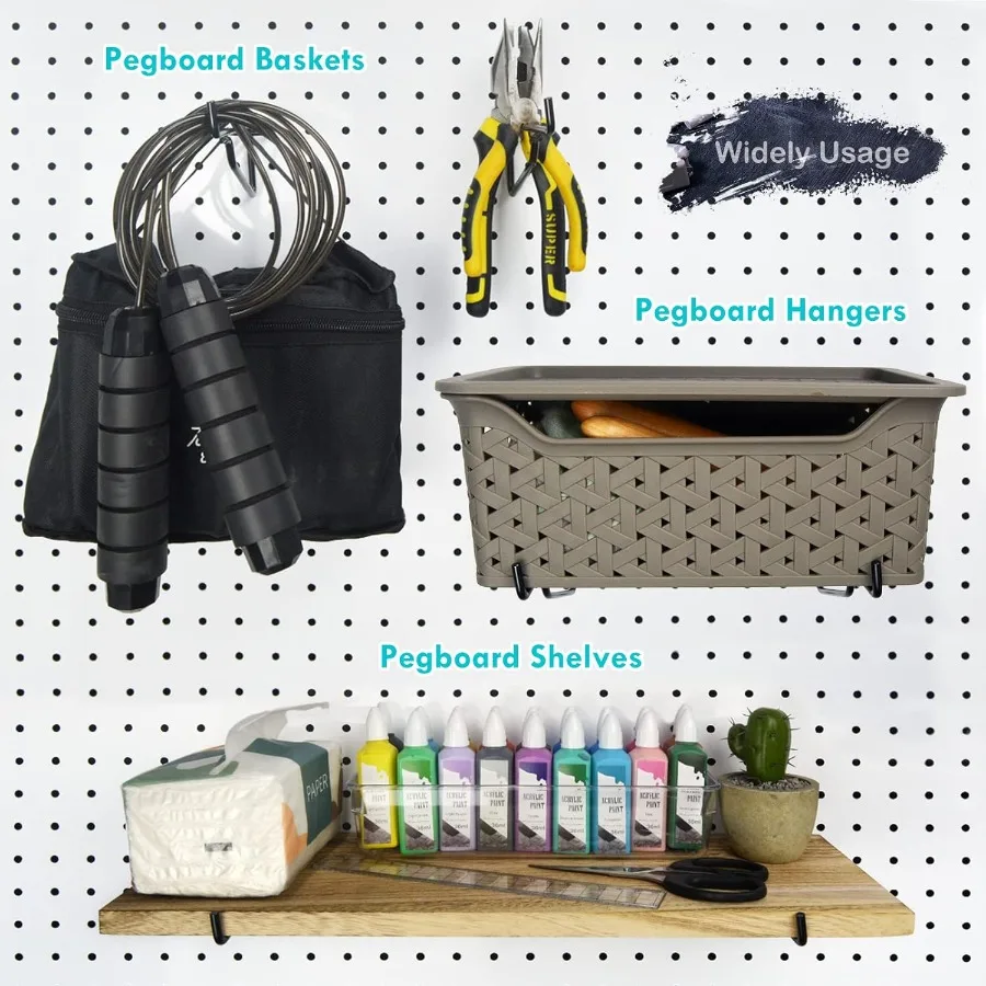 خطافات رف بيجبورد 8 عبوات 6 بوصة مجموعة خطافات معدنية سوداء 1 4 ih ملحقات منظم لوحة الوتد أرفف وسلال بين قوسين #6