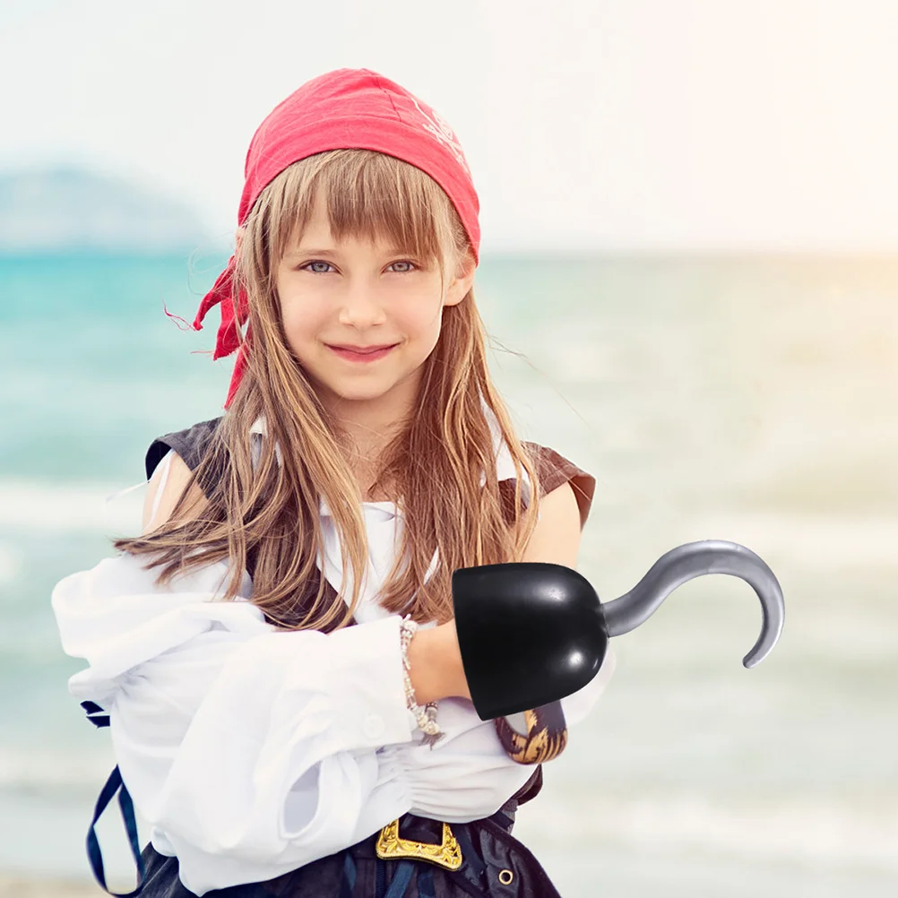 Dekoracje na Halloween w stylu pirackim, 2 zestawy zawierające rękawice, haczyki, akcesoria do przebrania na maskaradę, zabawny prezent dla dzieci.