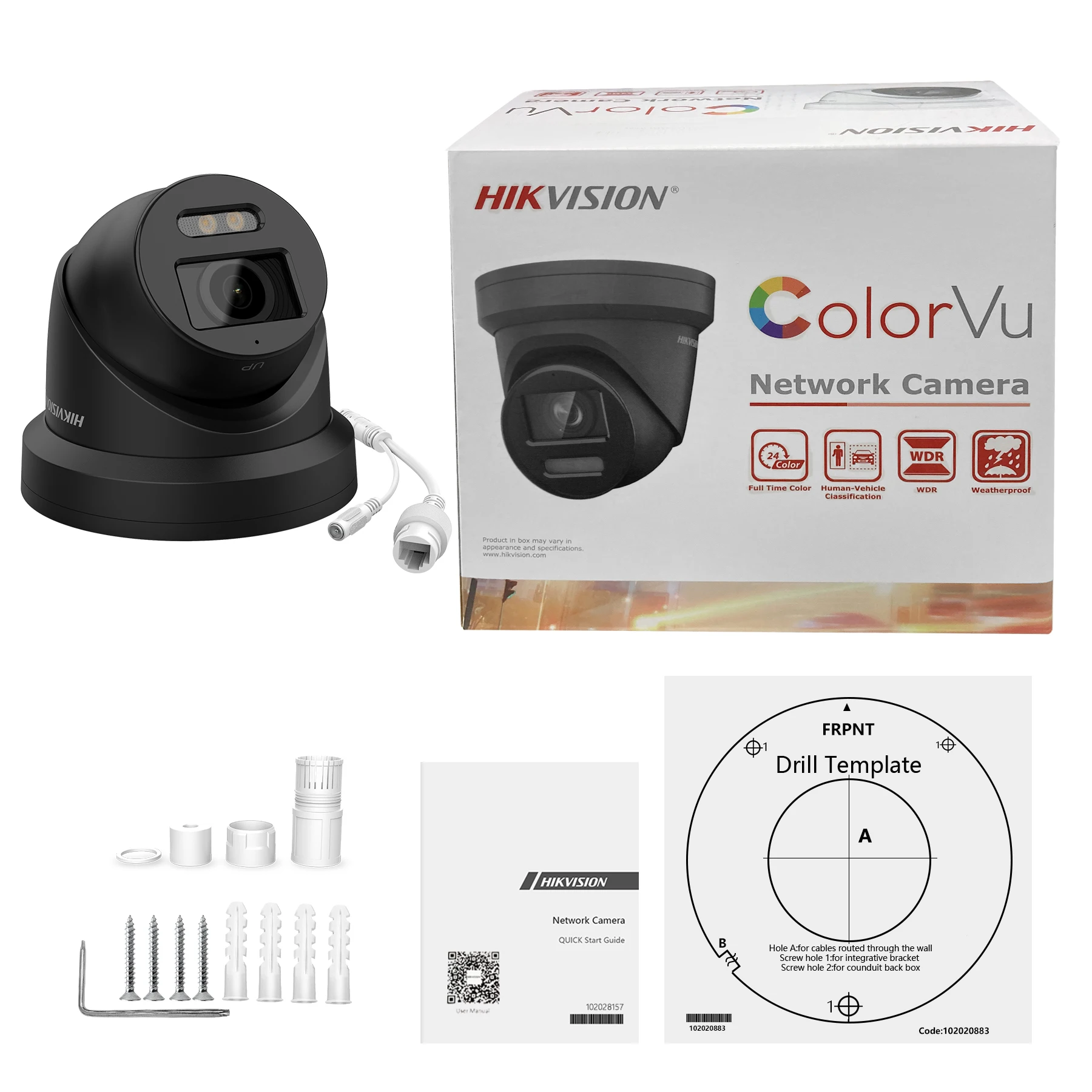 Imagem -03 - Hikvision-câmera ip de Vigilância de Segurança ao ar Livre Imagem Colorida Colorvu Micrográfico Embutido Ip67 Ds2cd2387g2-lu 4k Poe 24 8mp