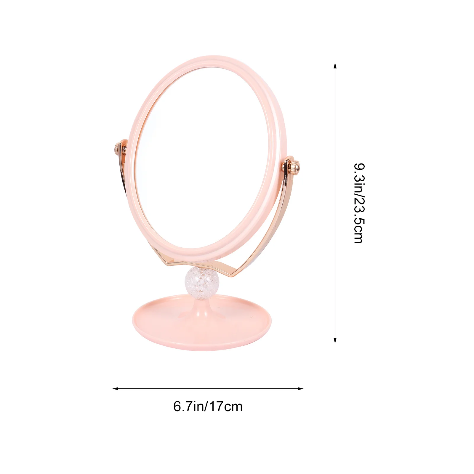 1 szt. Obrotowe dwustronne lusterko do makijażu, lusterko stołowe, lusterko do toaletki w sypialni, lusterko kosmetyczne z wyraźnym obrazem wysokiej rozdzielczości