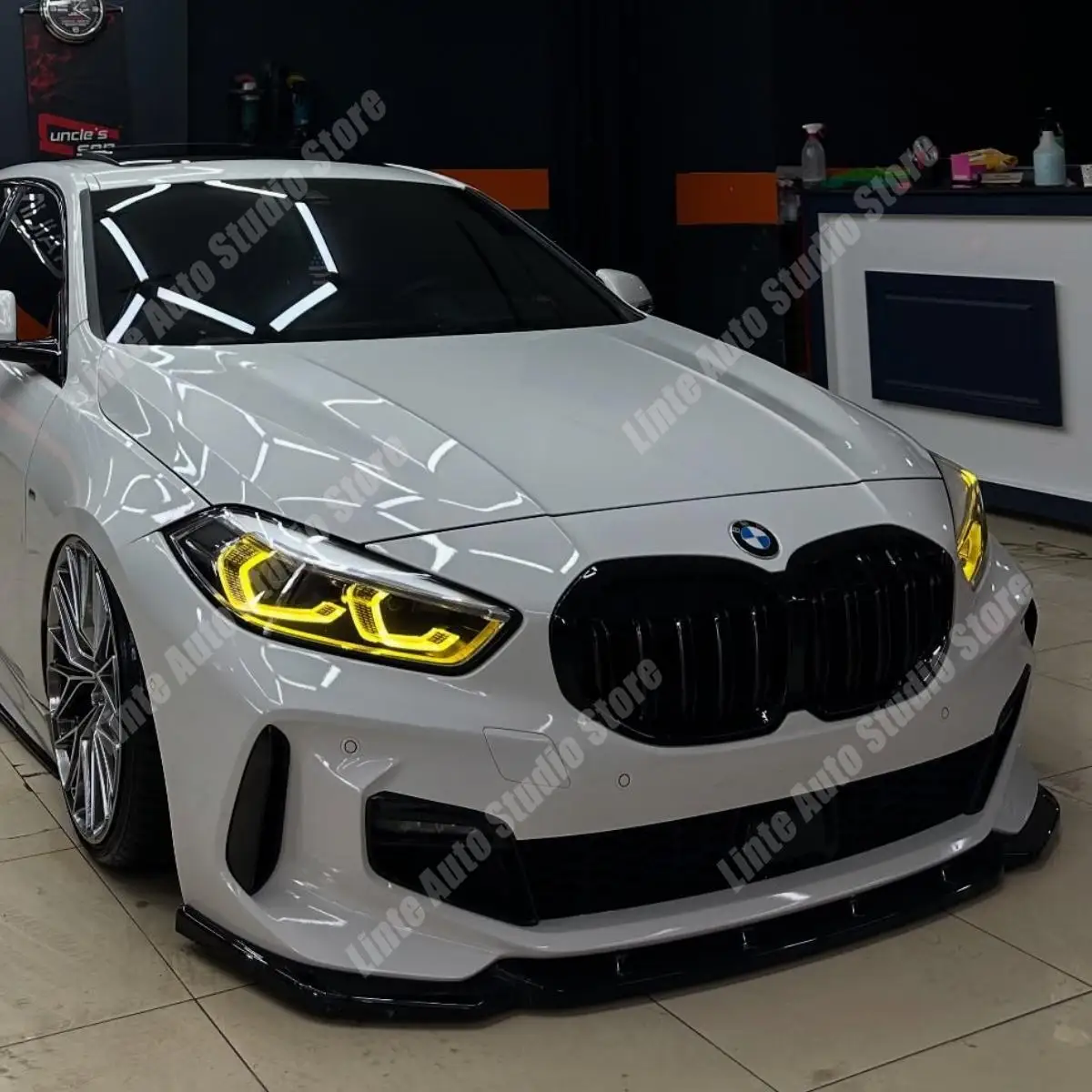 For BMW F40 118i 120i 120d 128ti M135i M Sport 2019-2024 MP Style Front Bumper Airvent Trim Cover Black Red ABS Body Kits Tuning