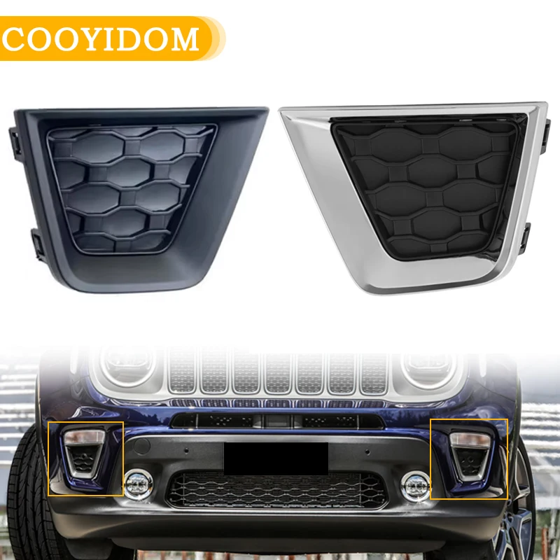 

Fog Light Cover For Jeep Renegade 2019 2020 2021 2022 2023 Auto Grille Bezel Cover Frame Trim 6VQ41TZZAA 6VP53LXHAA