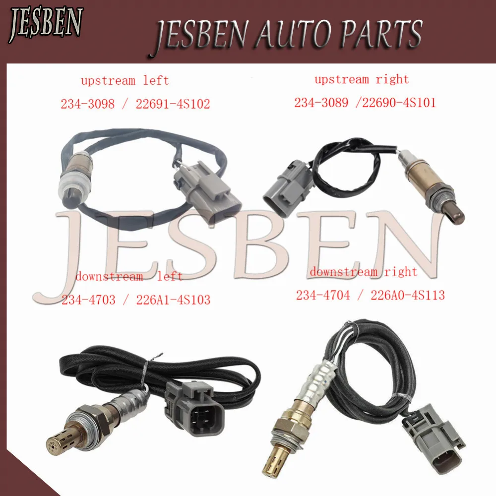 

4PCS 234-3098 234-3089 234-4703 234-4704 Front & Rear Lambda Oxygen O2 Sensor for NISSAN Frontier Xterra 3.3L V6 VG33E 2001-2003