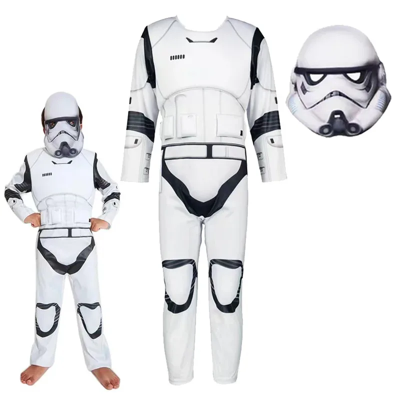 

2025 New Halloween Halloween Costume for Boy Children Anime Cosplay Galaxy Bounty Hunter Stormtrooper Fantasy Personality Costum