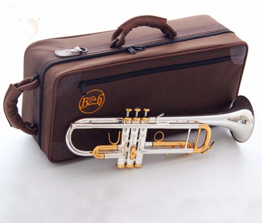 2025 New LT180S-72 Bb super Trumpet Instruments Surface Golden Silver Plated Brass Bb Trompeta Professional Musical Instrument