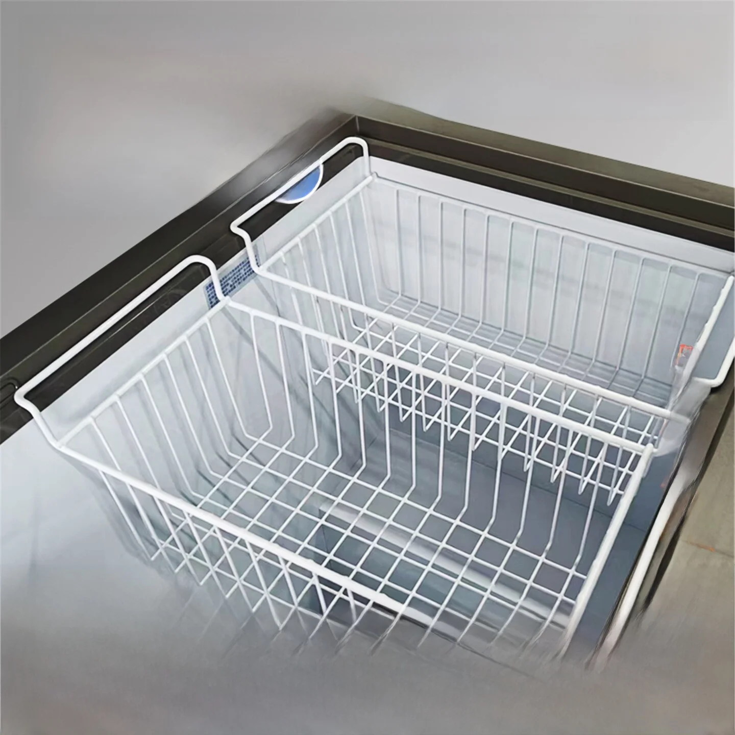 Universal Freezer Internal Shelf Hanging Basket Food Storage Basket Freezer Refrigerator Divider Storage Basket Organizer