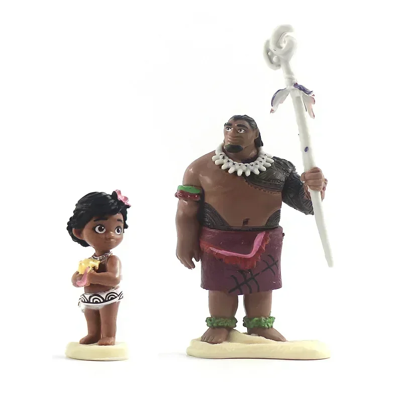 6 sztuk/partia Figurki Akcji z Kreskówki Moana Księżniczka Legendka Vaiana Maui Pował Tui Tala Heihei Pua Model Prezent Urodzinowy Zabawki