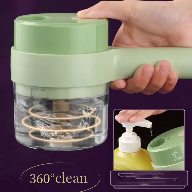 Mini Electric Portable Vegetable Chopper - Food Processor Garlic Masher Vegetable Cutter Slicer - Kitchen Gadget